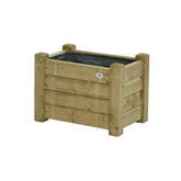 bloemenbak planten bak plantenbak hout recyclebaar staat mooi in de tuin